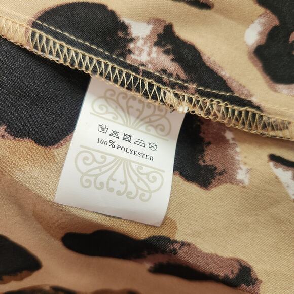 Never Fully Dress Leopard Wrap Tank Size US 4 Brown NWT Sleeveless - Picture 6 of 7